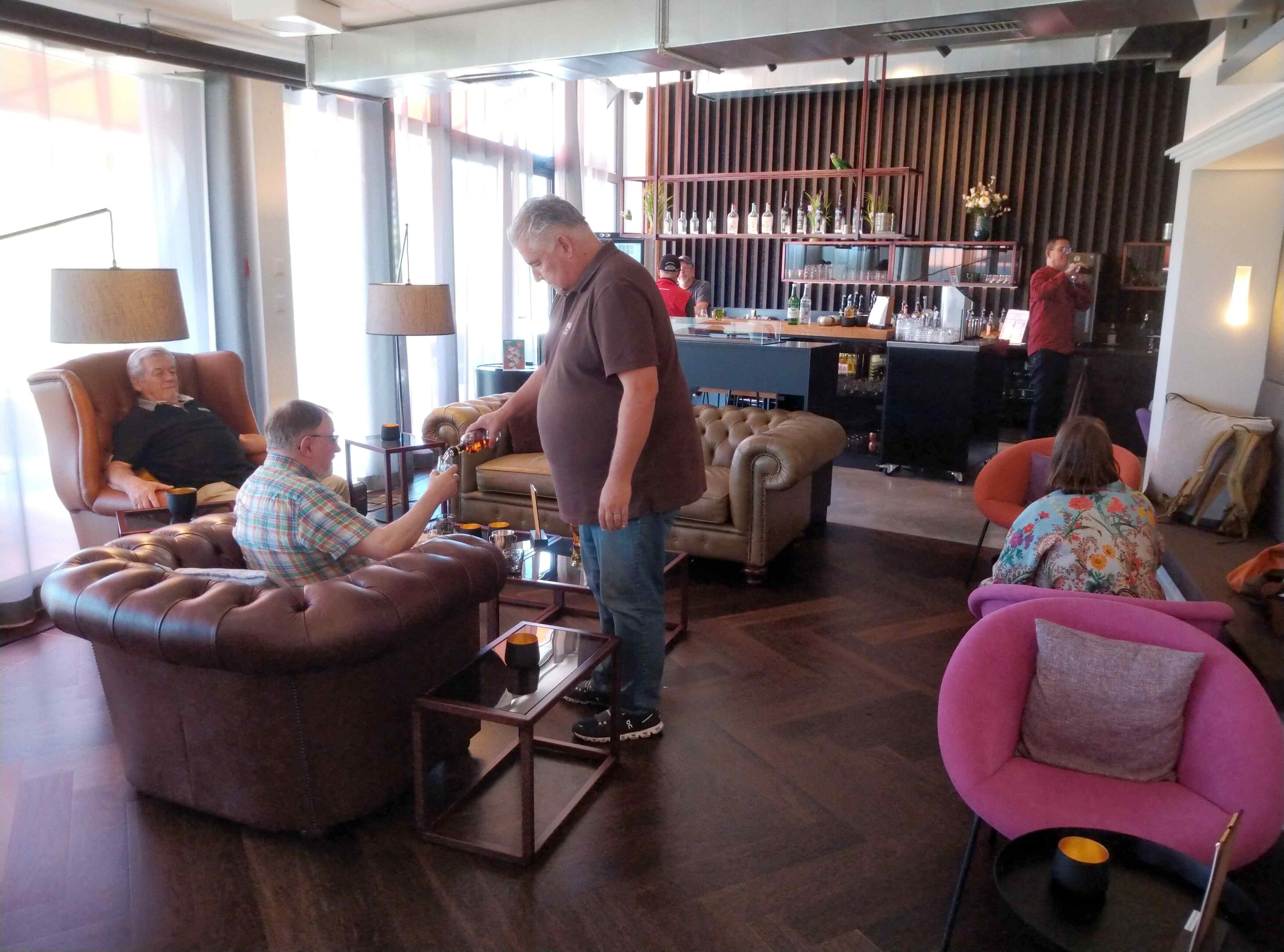 Degustation in der Lounge